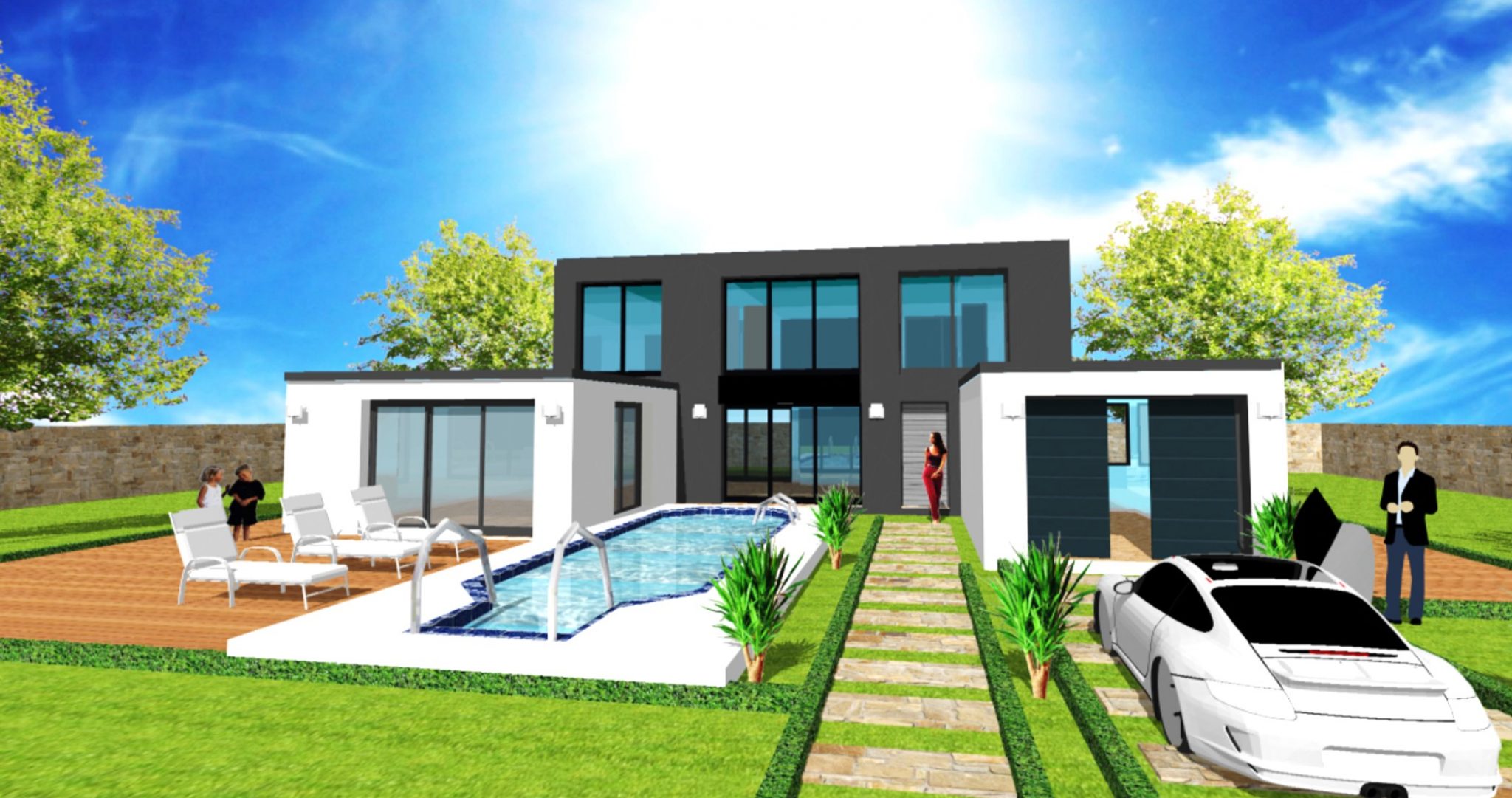 Maison en U Sur Mesure: Votre constructeur design moderne en idf