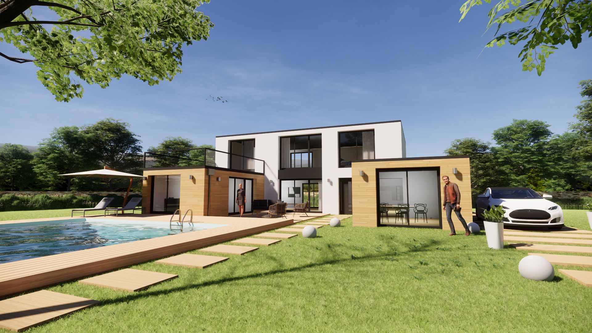 Maison en U Patio Sur Mesure: Découvrez nos plans, modèles et prix.