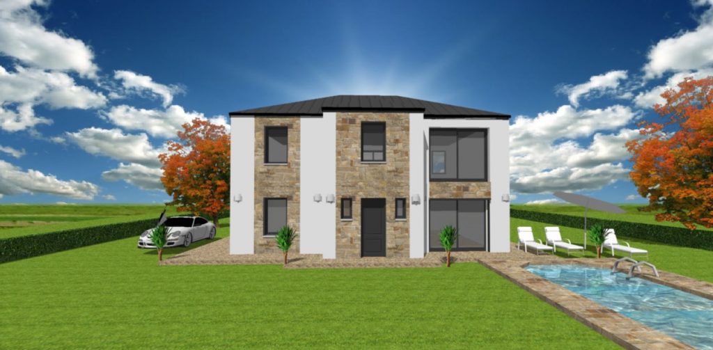 Maison Toit 4 pans Design Eden
