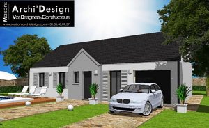 Maison Lio Decroche Fronton Biton Gris Blanc Archidesign