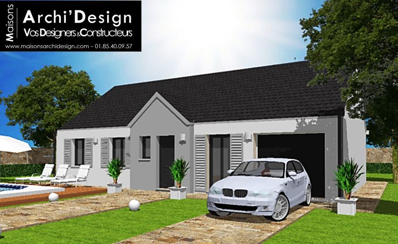 Maison Lio Decroche Fronton Biton Gris Blanc Archidesign