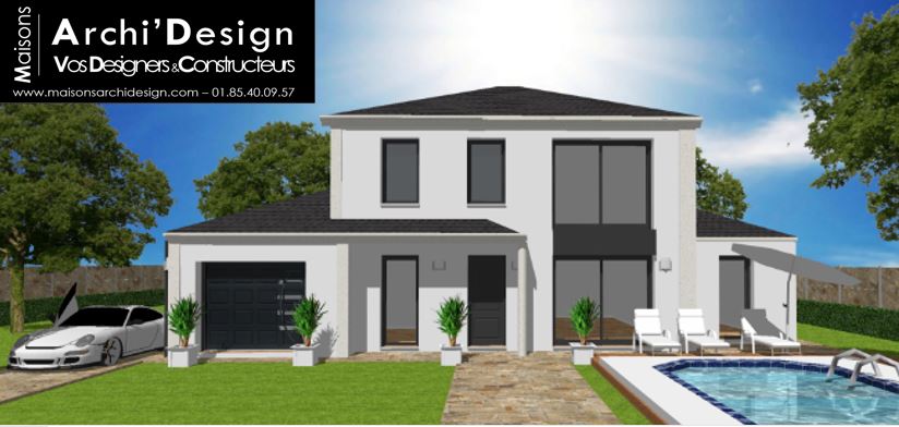 Maison Nae 4 pans porche lumiere Archidesign