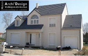 Maison Nae dans l essonne multiples decroches architecturaux plein cintre et fronton archidesign