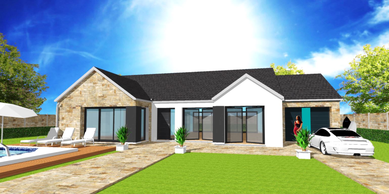 Plan Maison En U Plain Pied Univers Elles