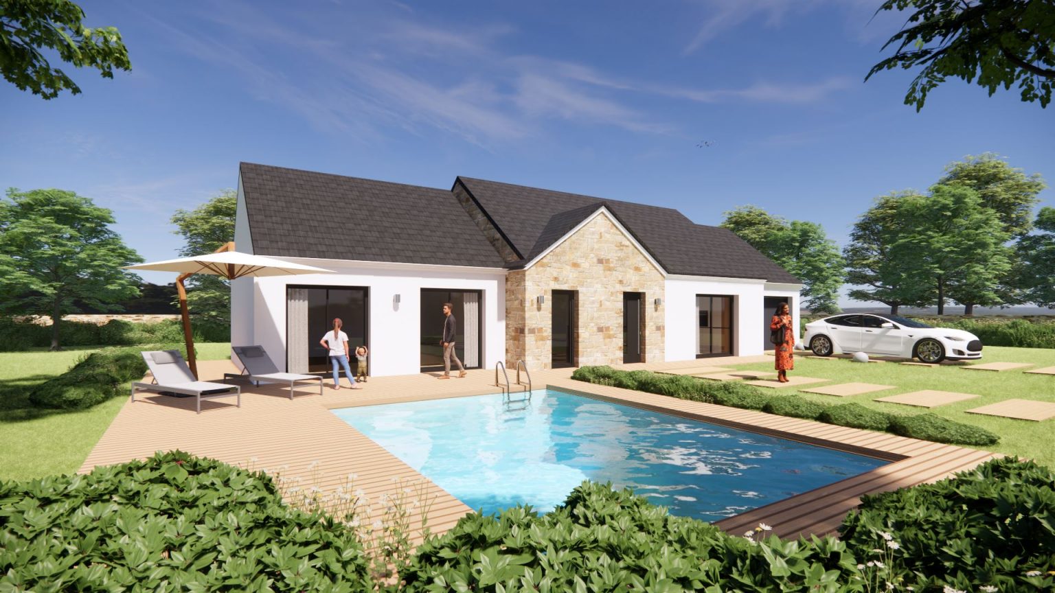 Découvrir nos maisons de plain pied design, moderne et sur mesure
