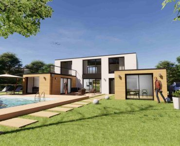 Constructeur de maison toit plat terrasse design moderne sur mesure en Seine et Marne 77