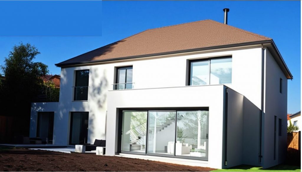 91-Essonne-Gif-Sur-Yvette-Construction-par-Constructeur-Design-Architecte-d-une-maison-neuve-individuelle-sur-mesure-contemporaine-moderne-4-pans-toit-terrasse 2