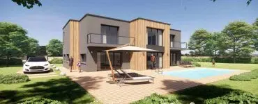 Maison Toit Plat avec Sous sol ou Garage