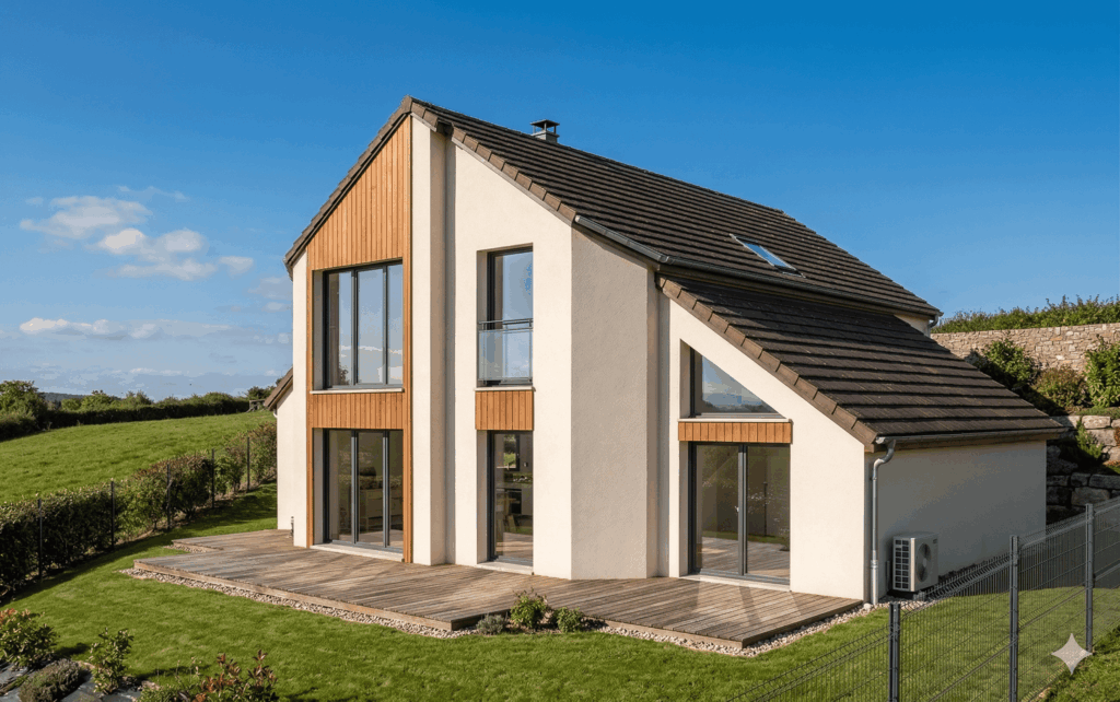 Realisation 160 - Maison CO - 78 Jouy en Josas Maison Architecte Moderne Design Comble Bardage bois et Baies Biseau (1)