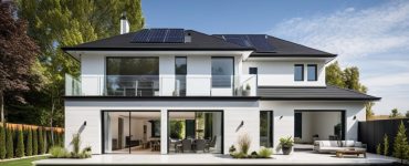 Variante 2 Esquisse 3D pour permis de construire et construction maison moderne design 4 pans a etage type architecte sur le Chesnay