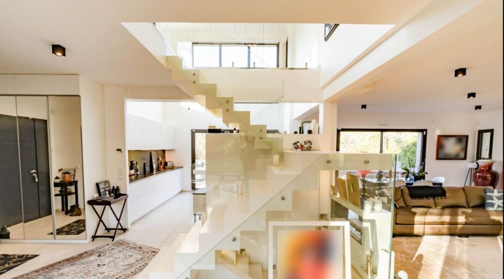 Vue intérieure Escalier Design - Constructeur de maison sur mesure haut de gamme moderne design architecte sur Saint Remy l Honoré, Montfort l'Amaury, Méré, Bazoches sur Guyonne (9)