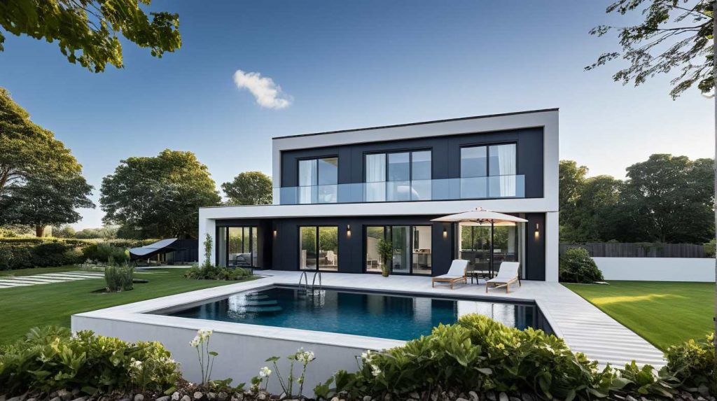 Archi S1 TT (1) - Constructeur Maison Toit Plat Enduit Noir Gris et Blanc