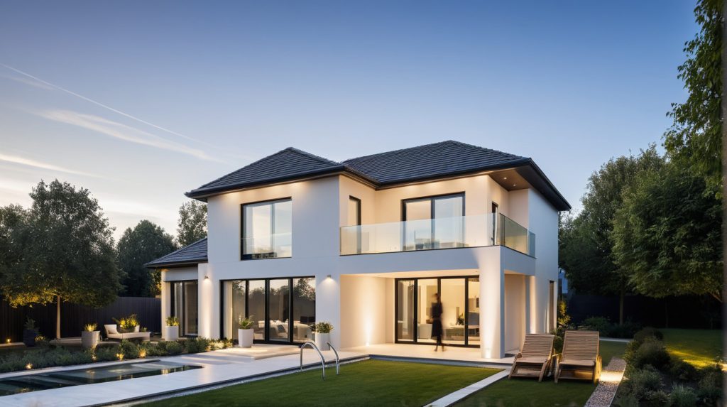 Archi X1- Plan modèle 4 pans haut de gamme vue de nuit