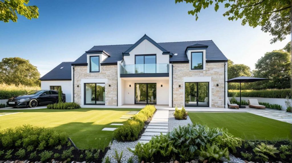 ArchiConcept T2 - maison en T combles aménagés avec parement pierre