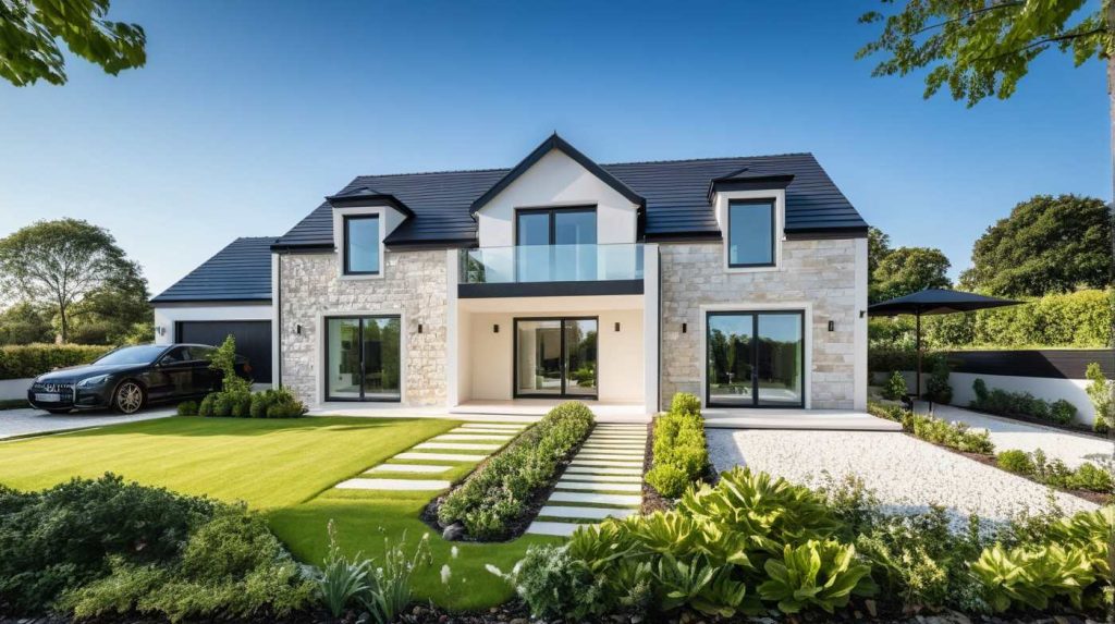ArchiConcept T2 - maison en T combles aménagés avec parement pierre