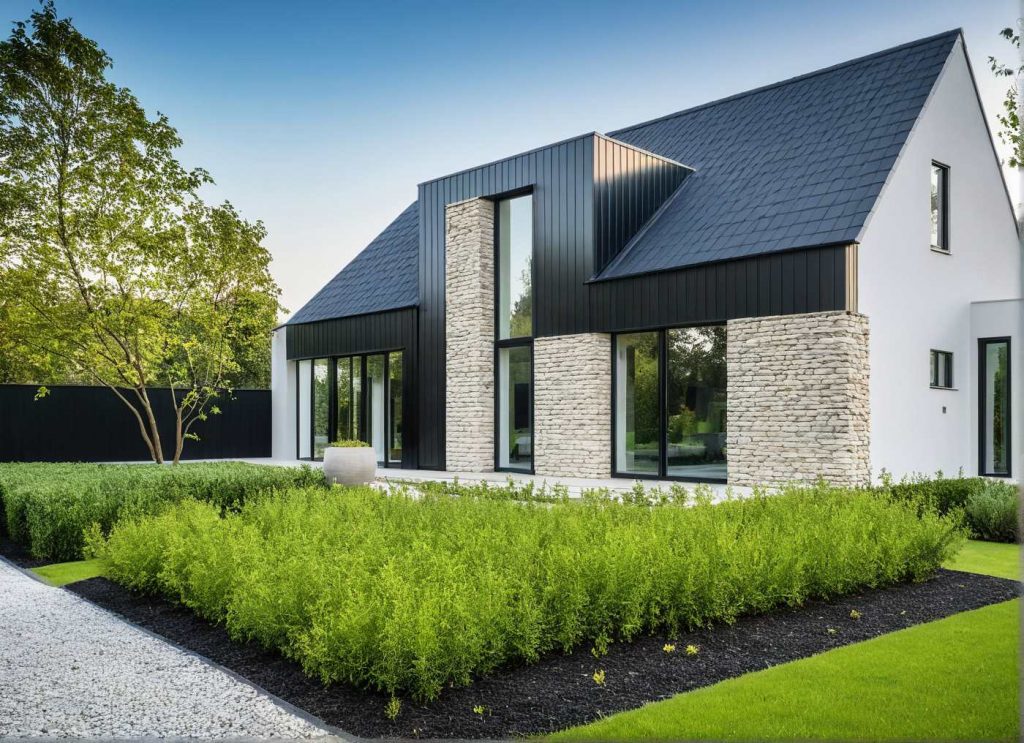 ArchiConcept TT TS2 - maison sur mesure type architecte haut de gamme avec mix combles 2 pans et toit plat
