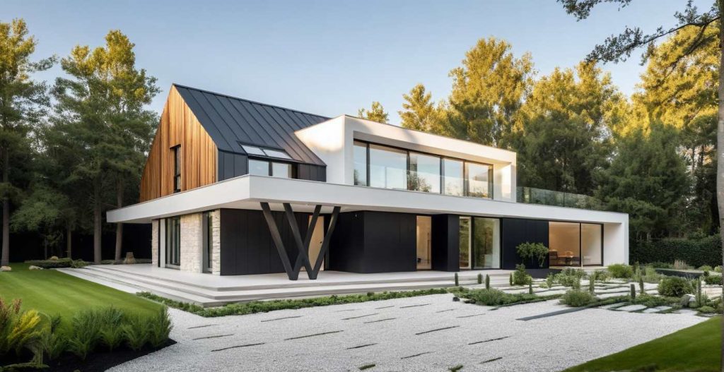 ArchiConcept TT TS3 - maison combles aménagés et lucarne et avancée toit plat terrasse