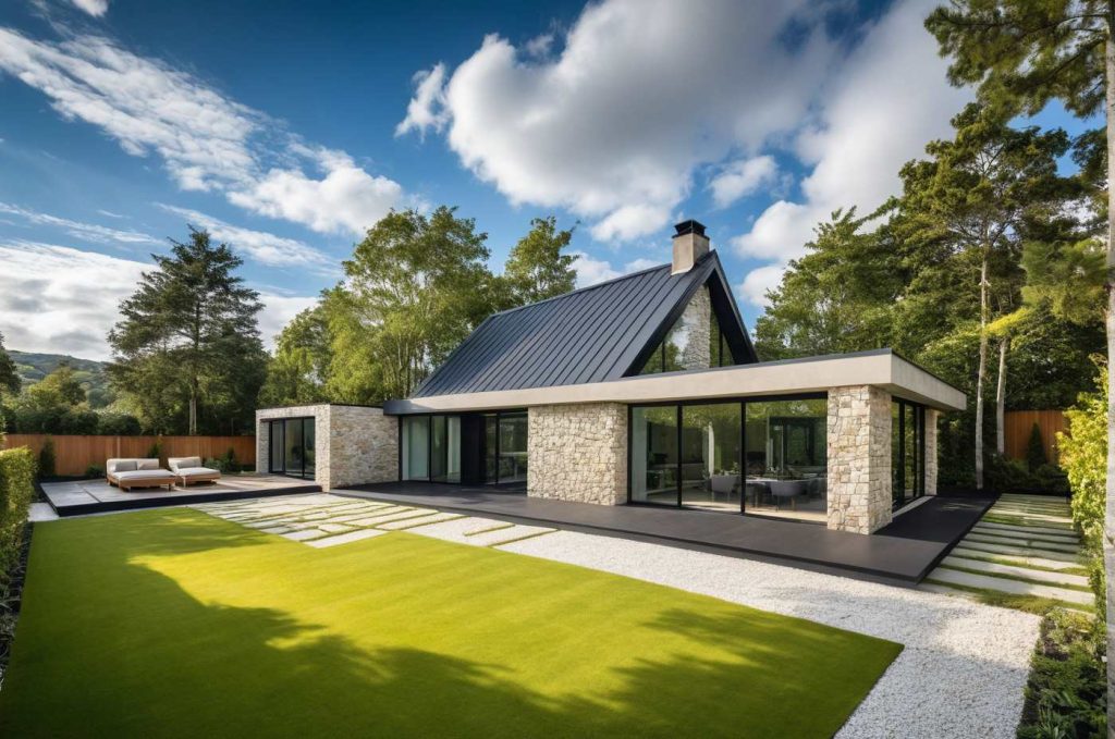 ArchiConcept TT5 (2) maison moderne design combles aménagés et toit plat terrasse type architecte sur mesure