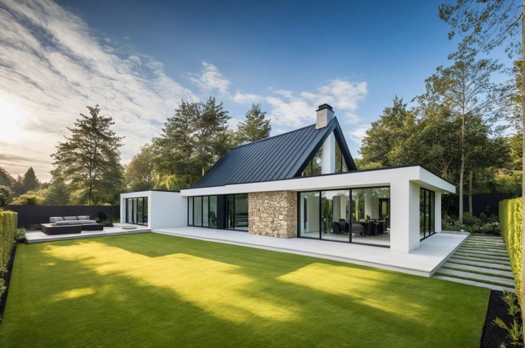 ArchiConcept TT5 (2) maison moderne design combles aménagés et toit plat terrasse type architecte sur mesure