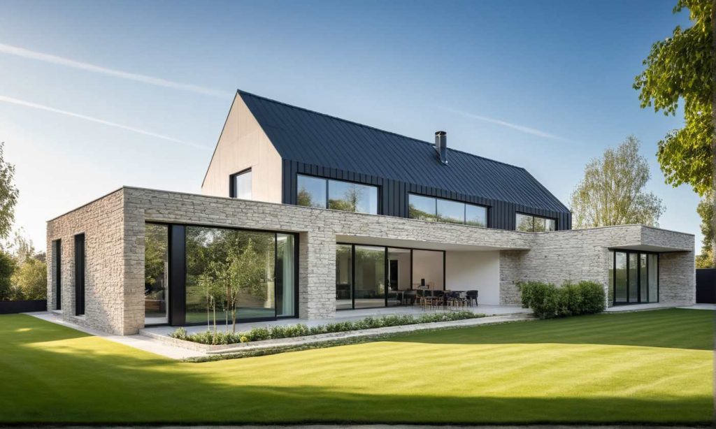 ArchiConcept TT6 - maison moderne design combles aménagés et toit plat terrasse
