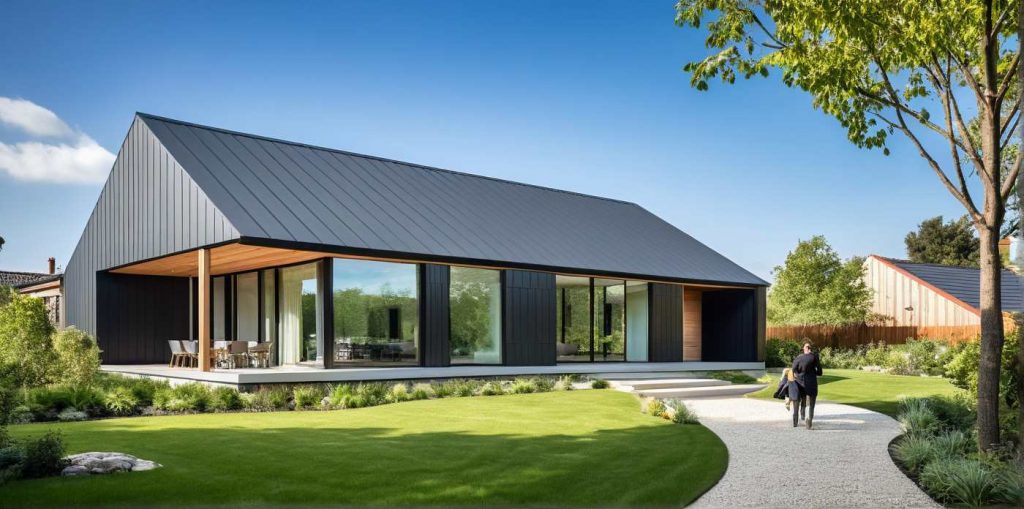 ArchiCrea D4 - maison plain pied moderne design 2 pans