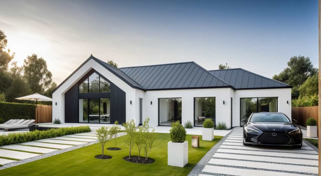 ArchiCrea L0 - maison de plain pied en L moderne design