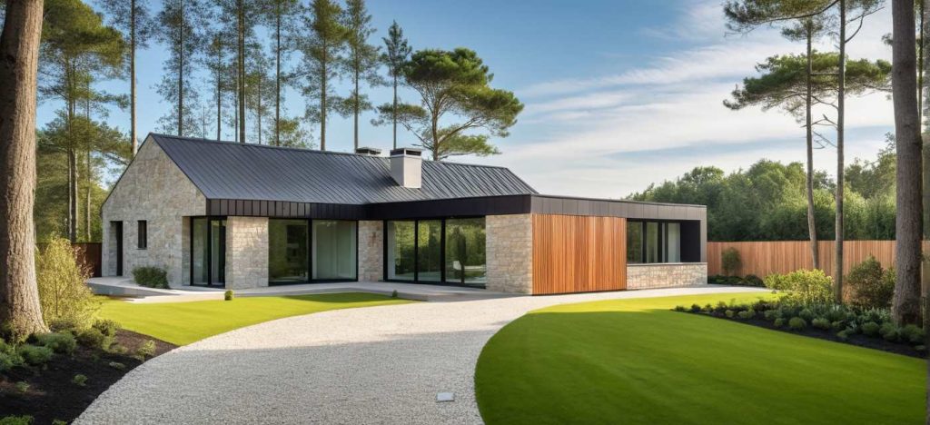ArchiCrea L4 - maison de plain pied en L moderne
