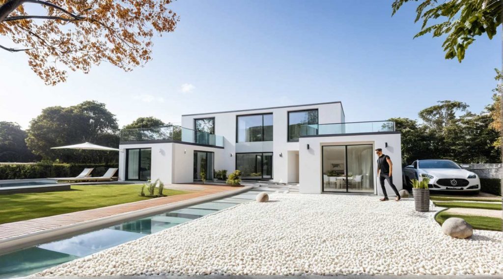 ArchiPatio - Maison toit plat moderne design patio en U