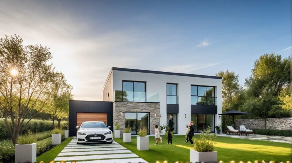 ArchiStyle LB1 - Maison en L toit plat terrasse moderne design