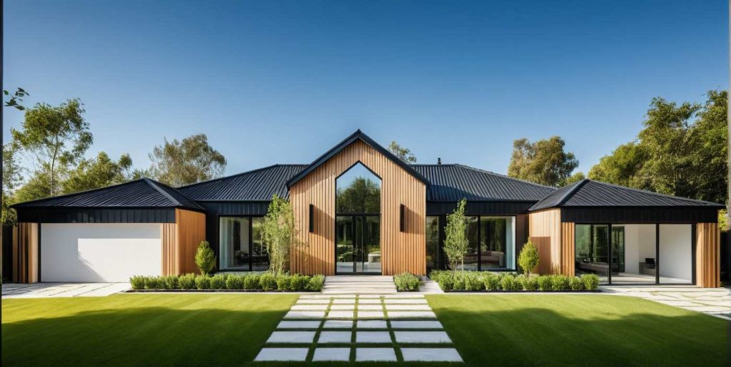 Constructeur Maison Architecte Design Moderne Contemporaine Plain Pied et Bardage Bois
