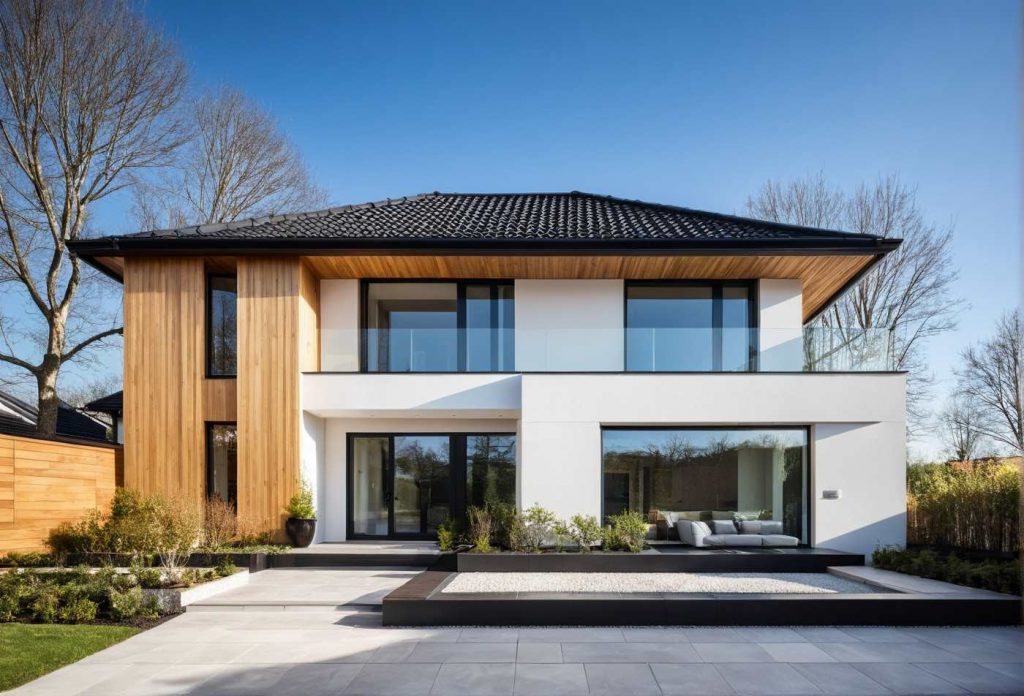 Constructeur Maison Architecte Design Moderne Contemporaine 4 pans et décroché toit plat