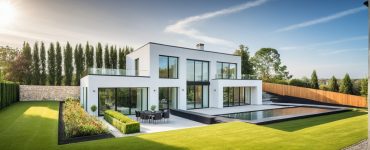 Constructeur Maison Architecte Toit Plat Toiture Terrasse avec Grandes Baies Vitrées Moderne