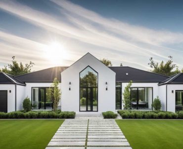 Manoir PP1 - Maison de plain pied élégante enduit blanc