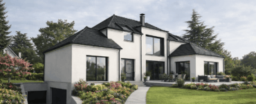 94 Cilla Santeny (2) - chantier fini (vu modifié avec ia) - constructeur maison architecte sur mesure 4 pans moderne