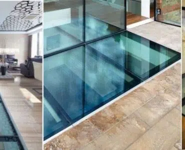 Constructeur de maison avec dalle de verre et plancher vitré