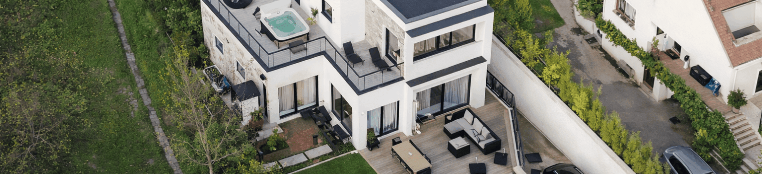 Maison A - Maison Architecte Moderne Toit Plat Terrasse Accessible - Enduit et Pierre (5)