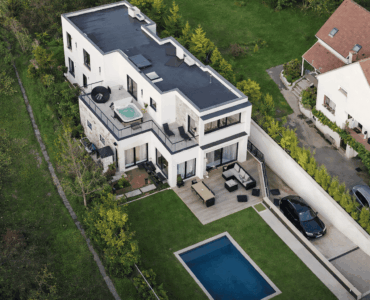 Maison A - Maison Architecte Moderne Toit Plat Terrasse Accessible - Enduit et Pierre (5)