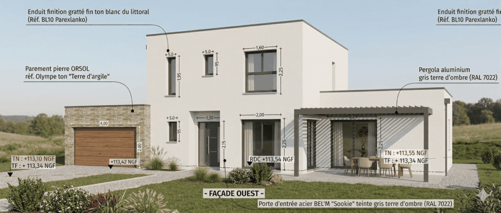 Maison Moderne Toit plat proche de Jouars-Pontchartrain Neauphle le Château et Bazoches sur Guyonne