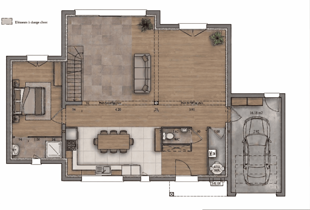 Maison TH - Realisation 75 - Constructeur Maison Architecte Moderne Design 4 pans 77 Seine et Marne Brie Comte Robert Servon Marolles Varennes Jarcy (13)