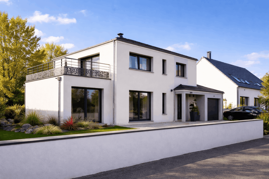 Maison TH - Realisation 75 - Constructeur Maison Architecte Moderne Design 4 pans 77 Seine et Marne Brie Comte Robert Servon Marolles Varennes Jarcy (3)