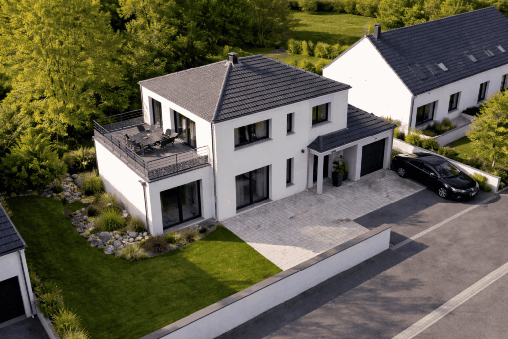 Maison TH - Realisation 75 - Constructeur Maison Architecte Moderne Design 4 pans 77 Seine et Marne Brie Comte Robert Servon Marolles Varennes Jarcy (9)